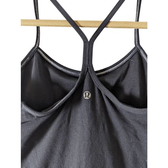LULULEMON ATHLETICA Power Y Tank 'Luon' in Black Size 4 - Picture 4 of 7